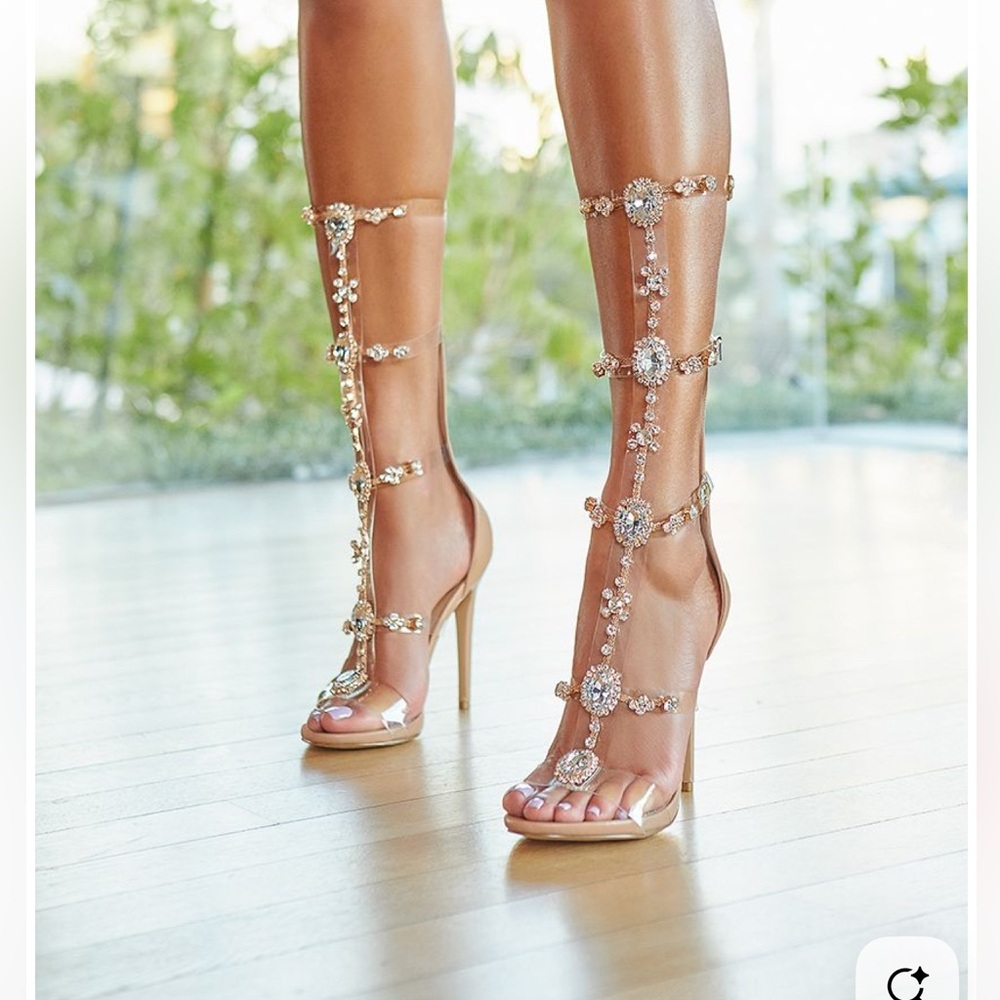 Shoe Dazzle Women's Crystal Gladiator Heels